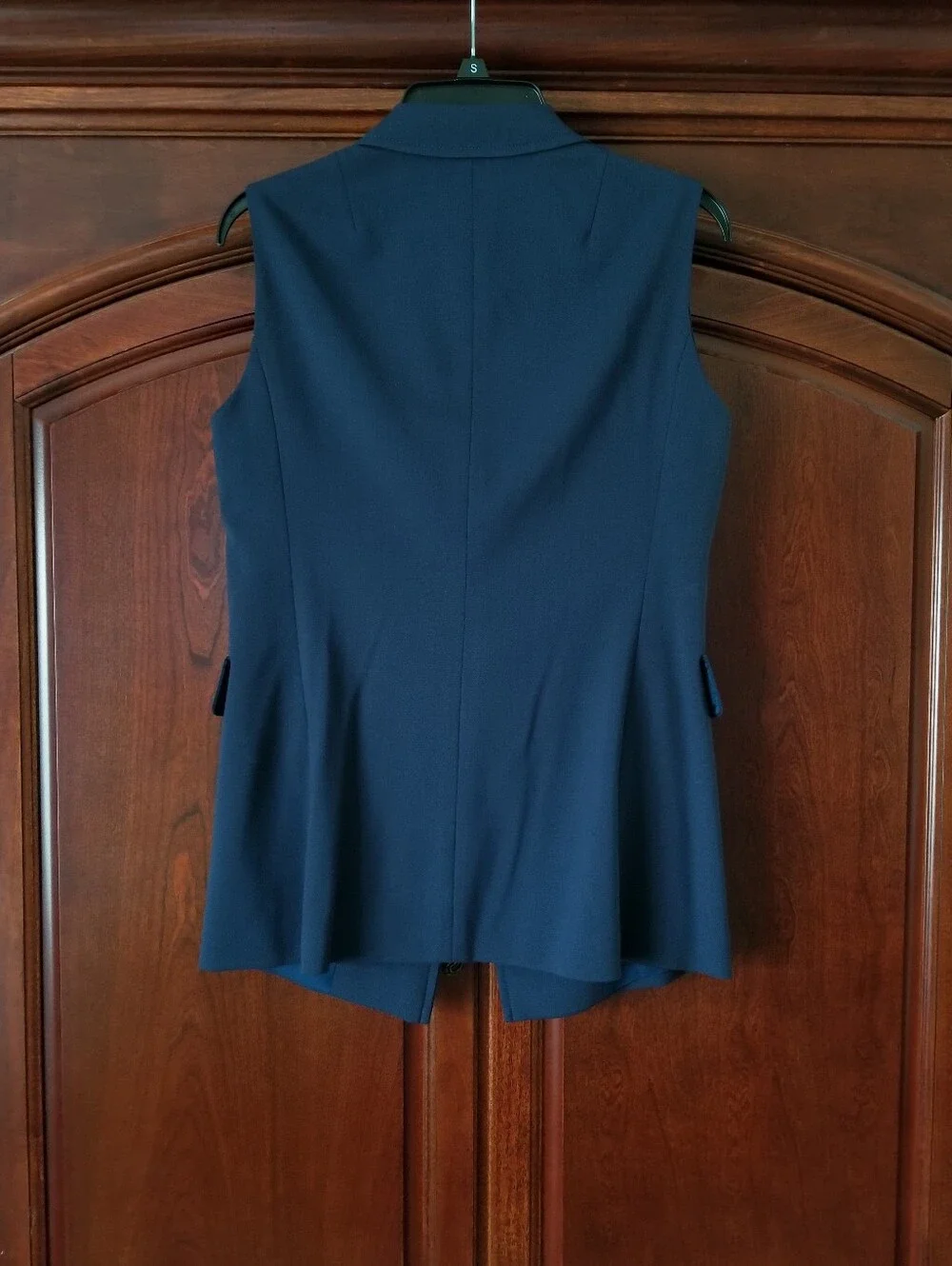 Akris Punto Navy Blue Double Breasted Sleeveless Blazer Vest Size 8